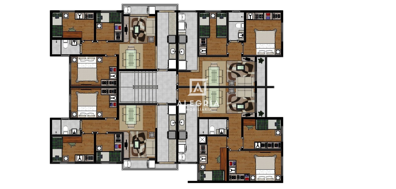 Apartamento 03 Dormitórios no Parque da Fonte em São José dos Pinhais