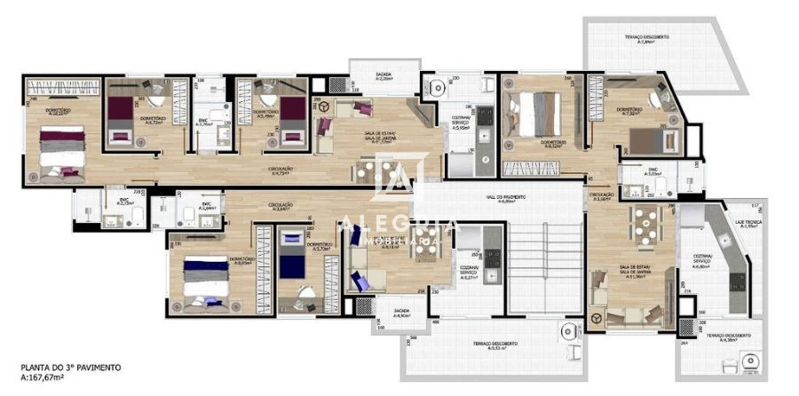 Apartamento 02 Dormitórios com Terraço Privativo no São Cristovão em São José dos Pinhais