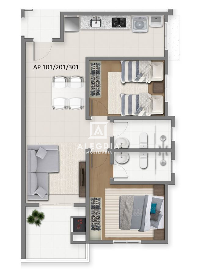 Apartamentos de 77 a 129m² com 3 Quartos, Suíte, planta flexivel com 2  Vagas de Garagem no São Pedro, São José dos Pinhais, PR - Bravo  Investimentos Imobiliários