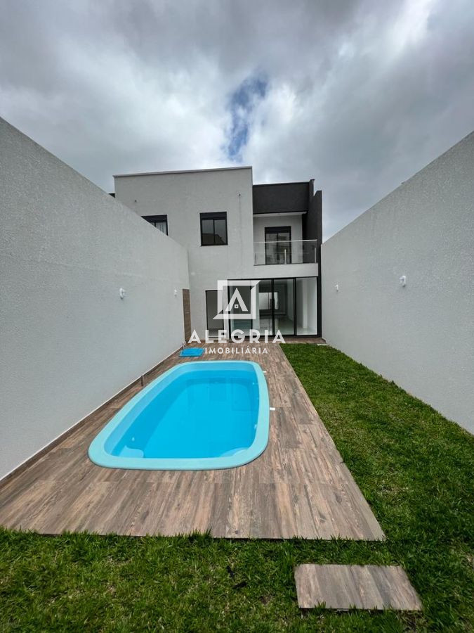 Sobrado Alto Padrão Contendo 03 Dormitórios Sendo 03 Suíte com Piscina no Pedro Moro em São José dos Pinhais