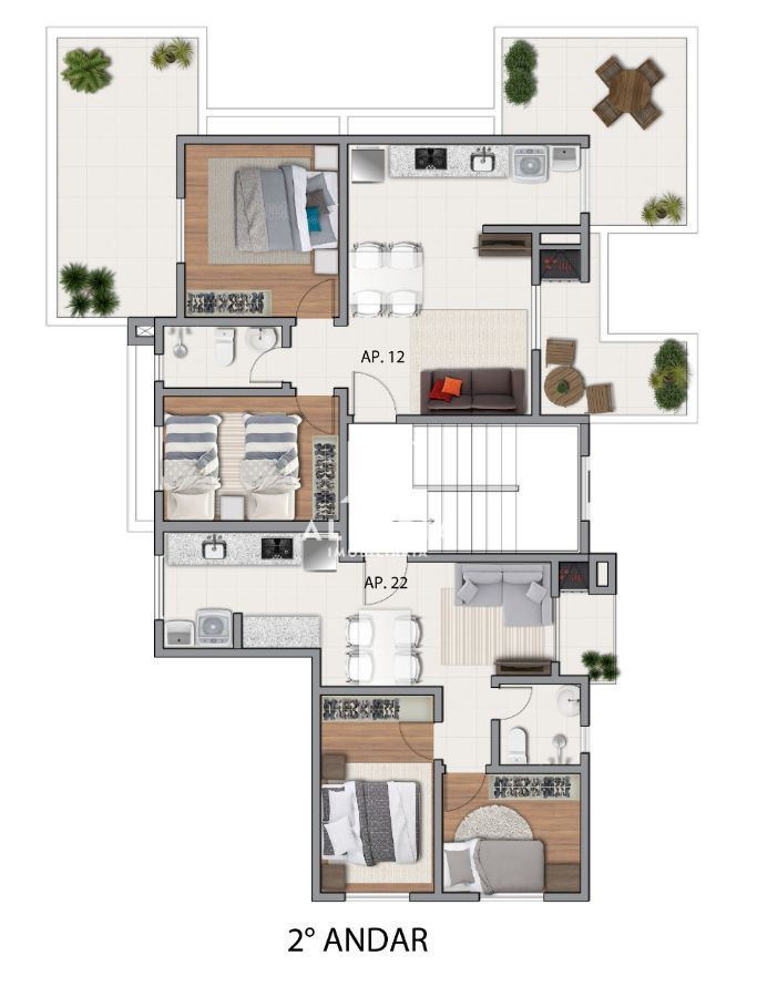 Lindo Apartamento de 02 Quartos no Afonso Pena em São José dos Pinhais