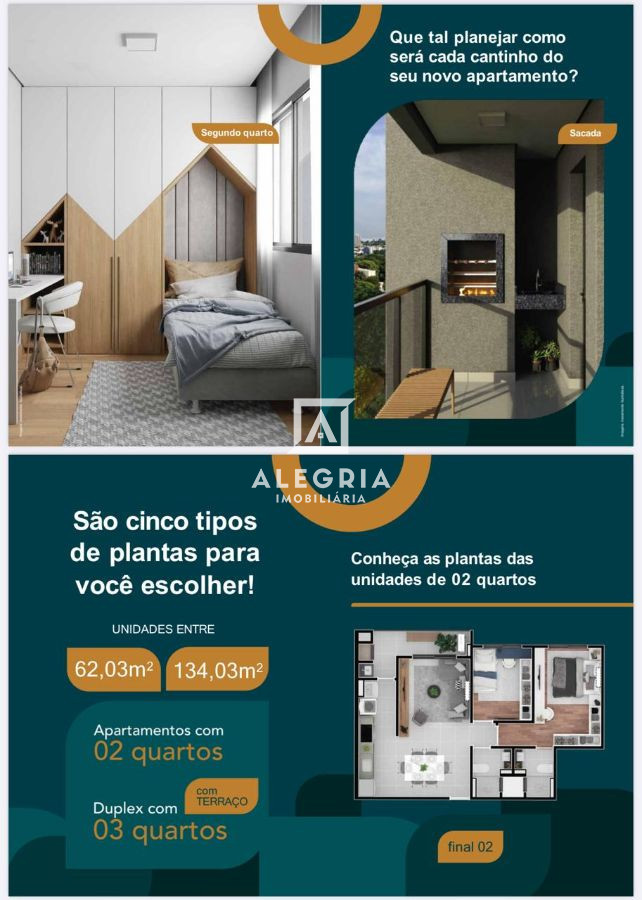 Excelente Apartamento no Centro em São José dos Pinhais