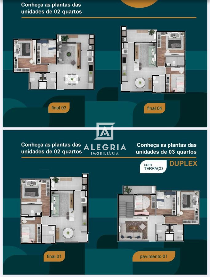 Excelente Apartamento no Residencial Moradas de Bragança no Centro em São José dos Pinhais