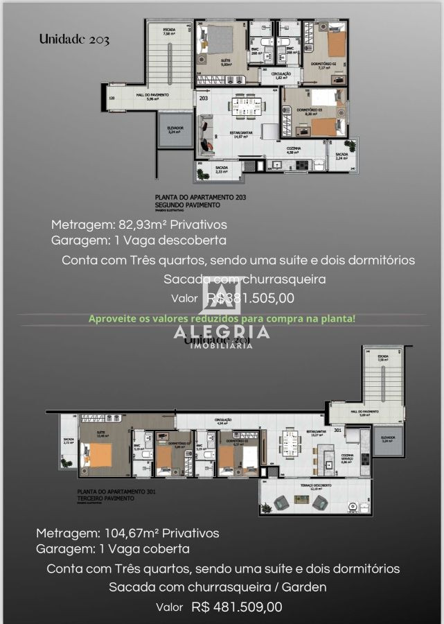 Lindo Apartamento no bairro Bom Jesus em São José dos Pinhais
