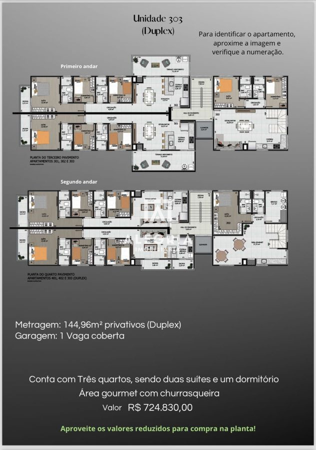 Lindo Apartamento no bairro Bom Jesus em São José dos Pinhais