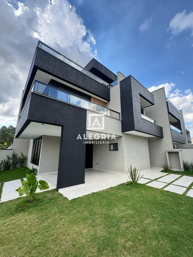 Belissimo Triplex de Esquina No São Pedro Contendo 03 Suites em São José dos Pinhais