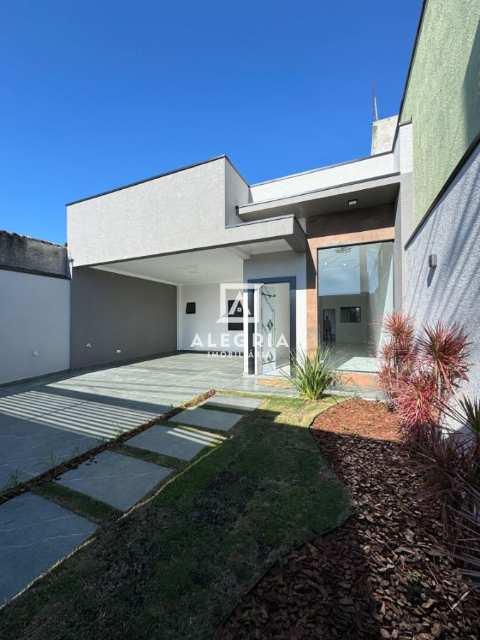 Linda Casa Moderna Contendo 03 Dormitórios Sendo 01 Suite e Edicula no Afonso Pena em São José dos Pinhais