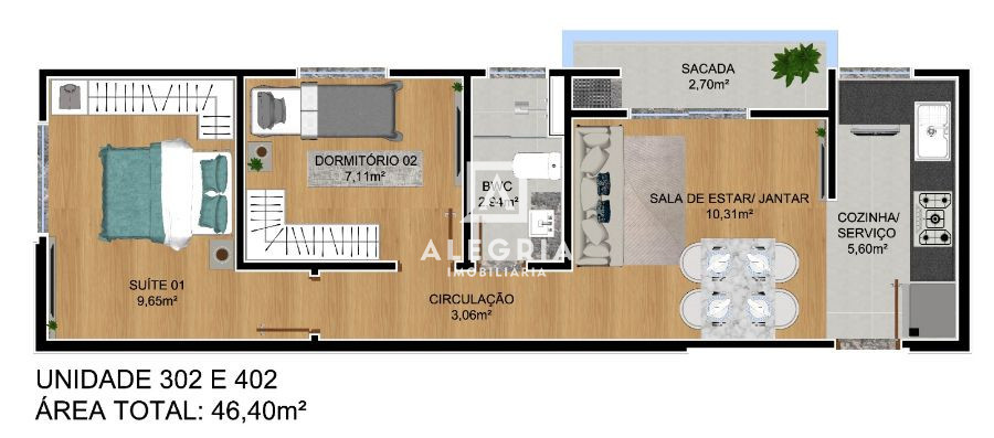 Linmdo Apartamento em construção em São José dos Pinhais