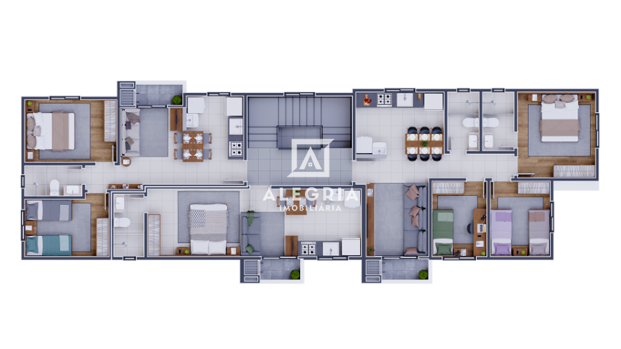 Excelente Apartamento de 01,02 e 03 Dormitórios no Bairro Bom Jesus em São José dos Pinhais em São José dos Pinhais em São José dos Pinhais