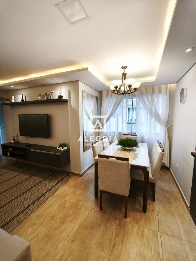 lindo apartamento semi mobiliado 3 dormitórios bairro Cruzeiro em São José dos Pinhais