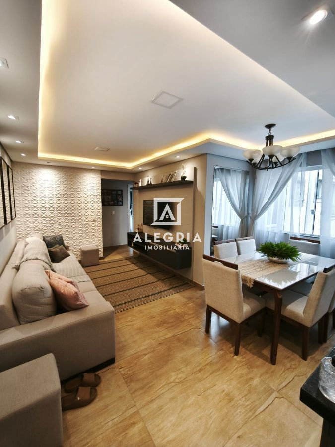 lindo apartamento semi mobiliado 3 dormitórios bairro Cruzeiro em São José dos Pinhais