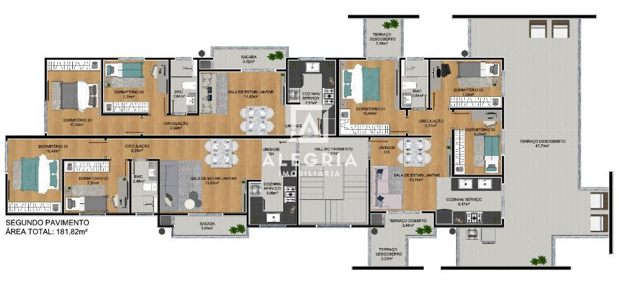 Lindo Apartamento no bairro Parque da Fonte em São José dos Pinhais