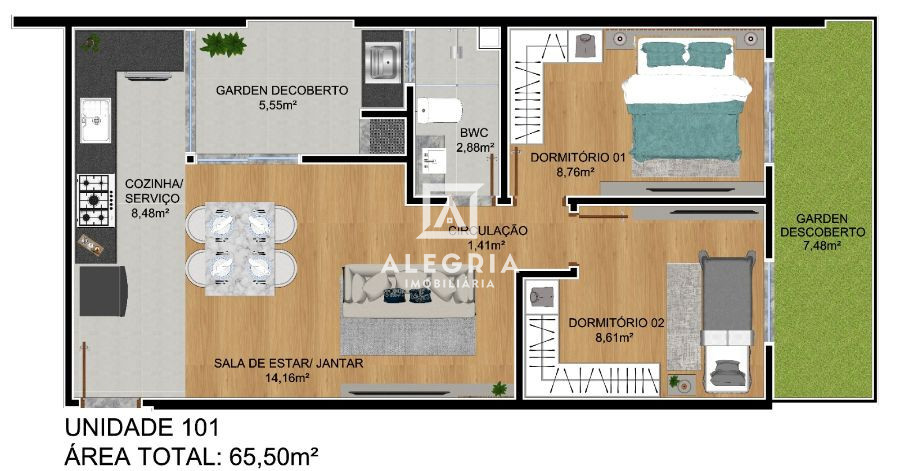 Lindo Apartamento no bairro Parque da Fonte em São José dos Pinhais