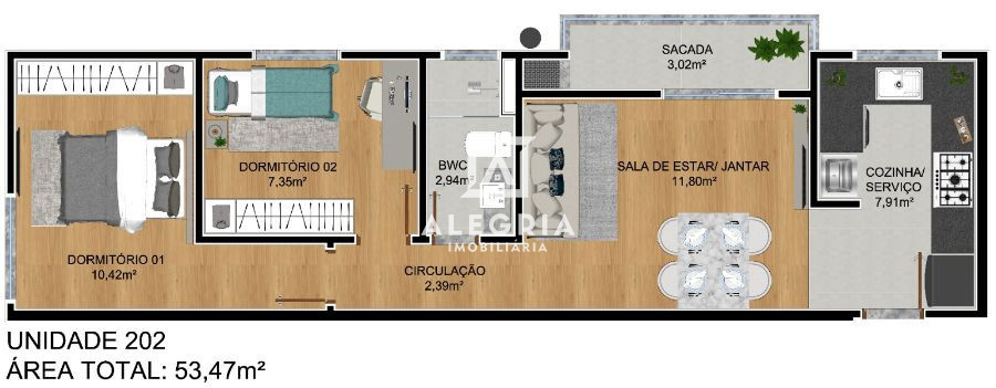 Lindo Apartamento no bairro Parque da Fonte em São José dos Pinhais