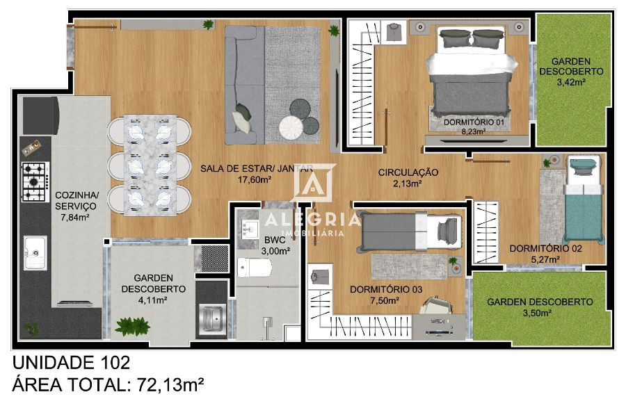 Lindo Apartamento no bairro Parque da Fonte em São José dos Pinhais