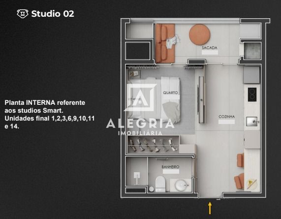 Horizon Smart Living Studio Inteligente e de alto padrão no bairro Aristocrata em São José dos Pinhais