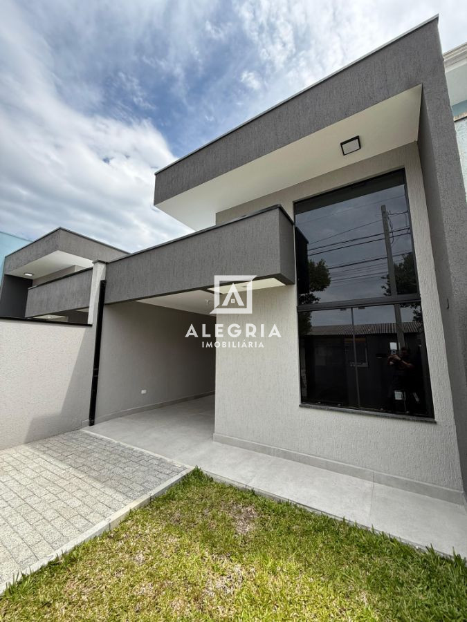 Linda Casa Contendo 03 Dormitórios Sendo 01 Suite e Espaço Gourmet com Churrasqueira em São José dos Pinhais