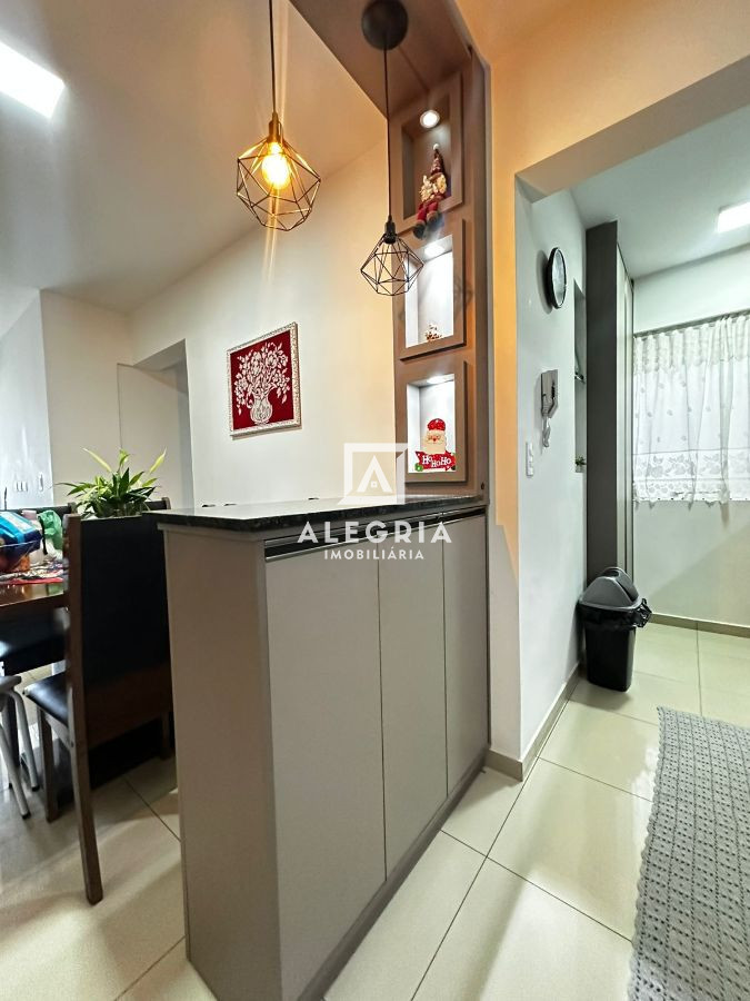 Apartamento 3 dormitórios sendo 1 suite Semi mobiliado Bairro Parque da Fonte em São José dos Pinhais