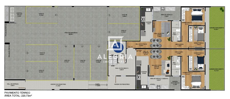 APARTAMENTOS DE 3 DORMITÓRIOS SENDO 01 SUITE À VENDA! em São José dos Pinhais