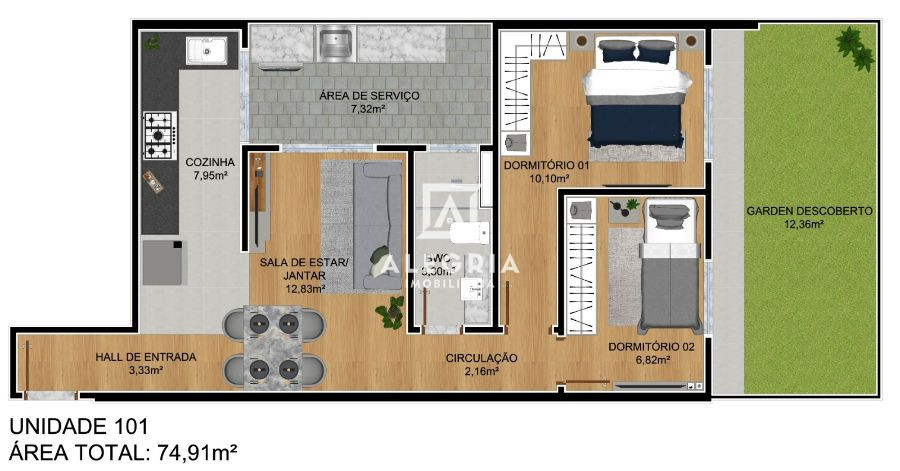 APARTAMENTOS DE 3 DORMITÓRIOS SENDO 01 SUITE À VENDA! em São José dos Pinhais