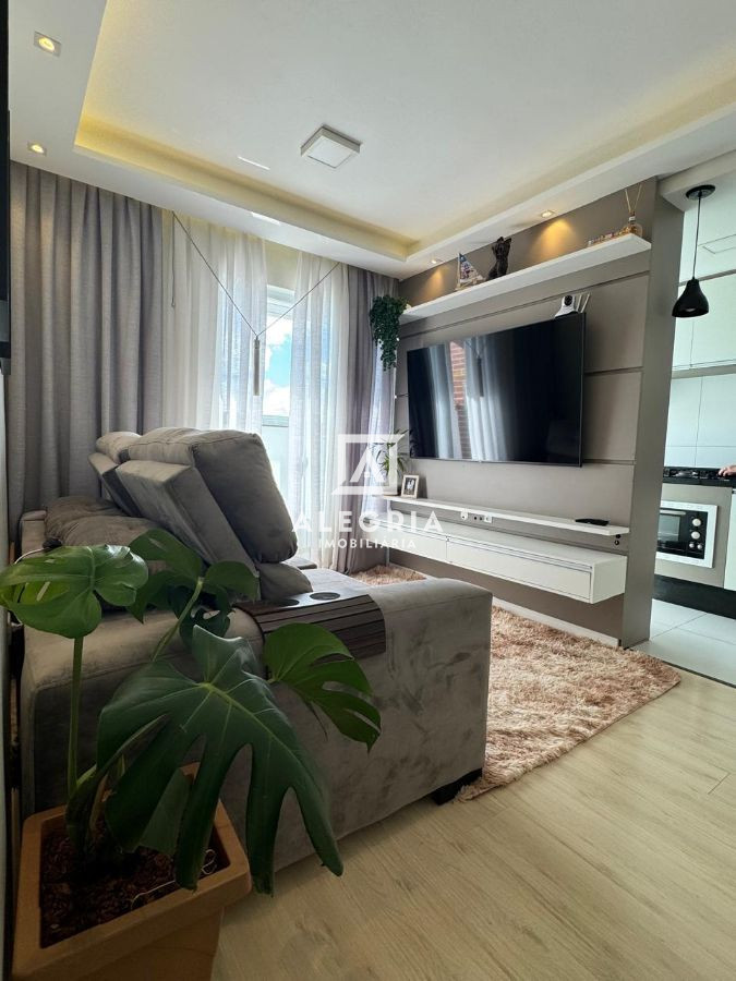 Apartamento 3 dormitórios sendo 1 Suíte semi mobiliado no bairro Pedro Moro em São José dos Pinhais