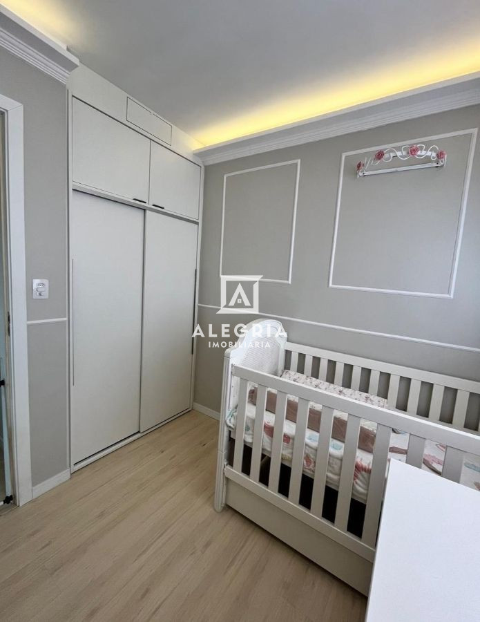 Apartamento 3 dormitórios sendo 1 Suíte semi mobiliado no bairro Pedro Moro em São José dos Pinhais