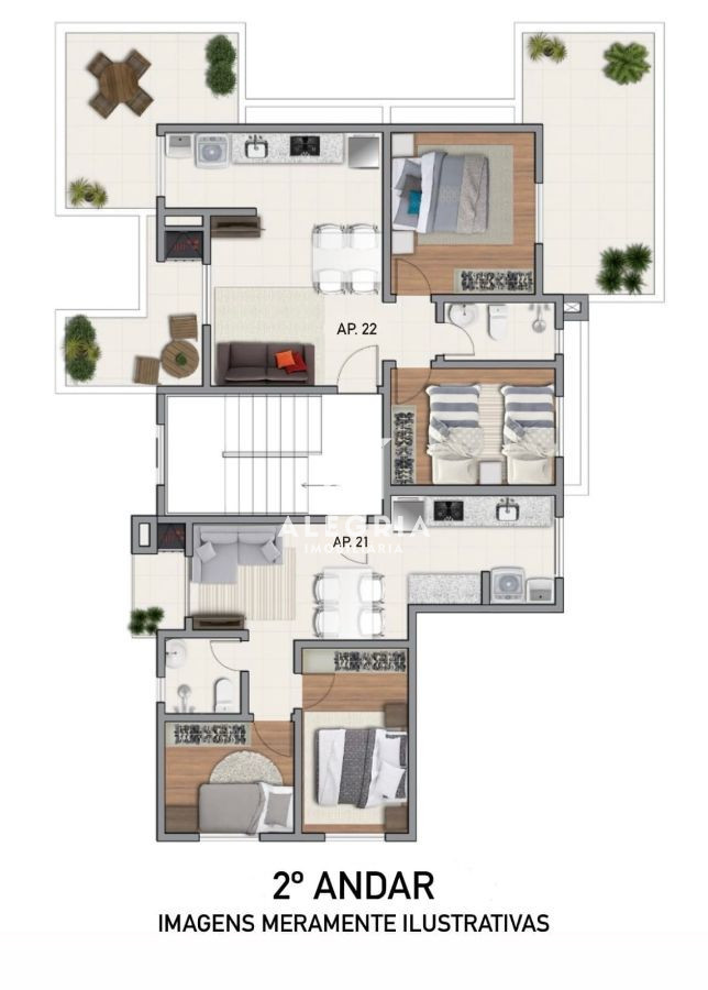 Lindo Apartamento Contendo 02 Dormitórios na Boneca do Iguaçu em São José dos Pinhais