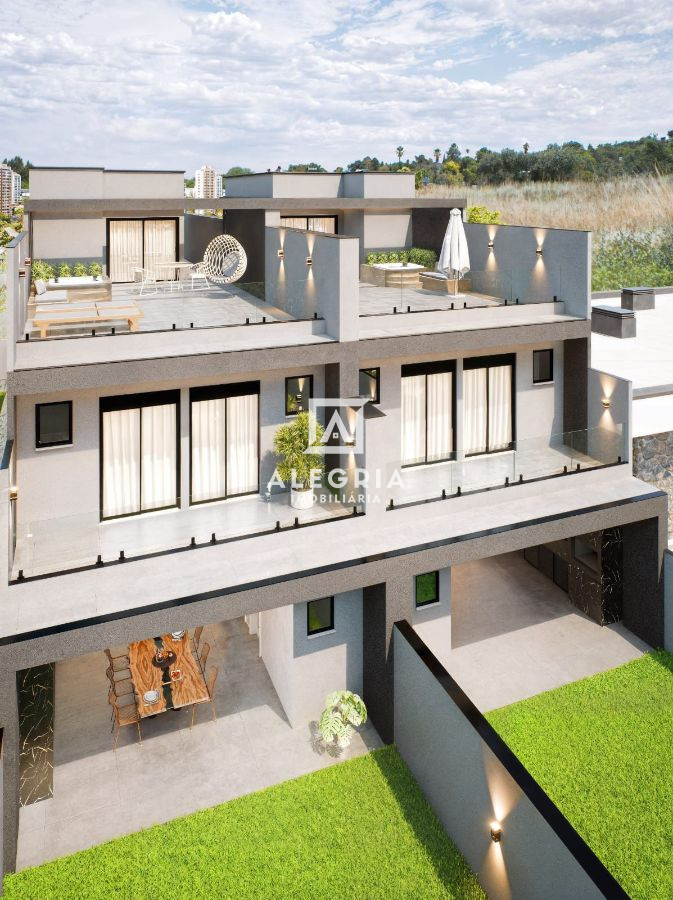 Lindo Triplex de Luxo com Elevador e Jacuzzi Contendo 03 Suites no São Pedro em São José dos Pinhais