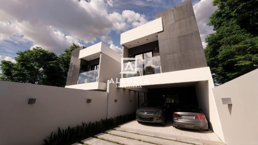 Belissimo Sobrado Alto Padrão Contendo 03 Dormitórios Sendo 02 Suites no Aristocrata em São José dos Pinhais