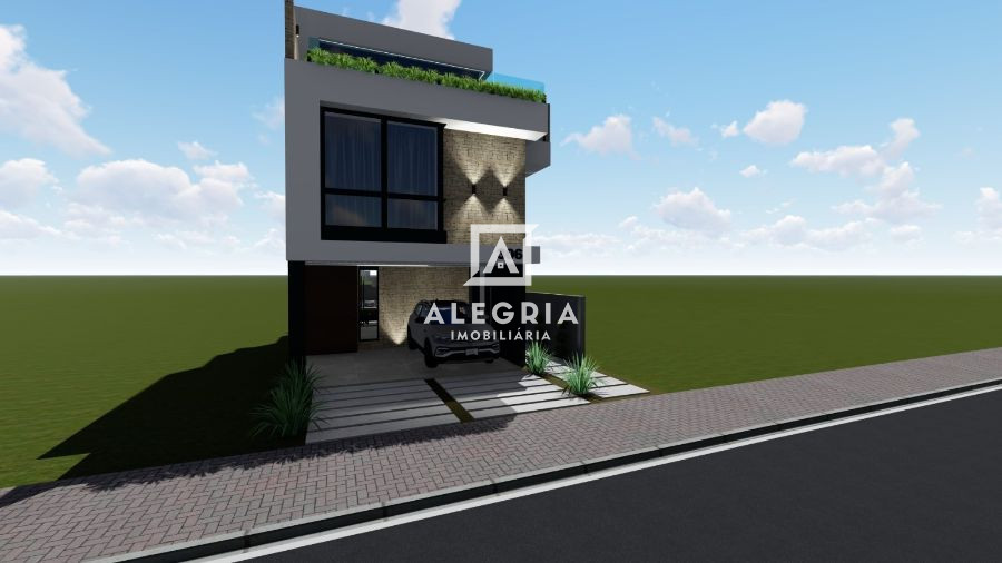 Belíssimo Sobrado em condominio fechado no bairro Costeira em São José dos Pinhais