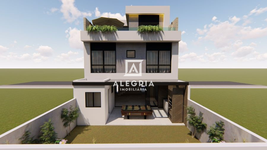 Belíssimo Sobrado em condominio fechado no bairro Costeira em São José dos Pinhais