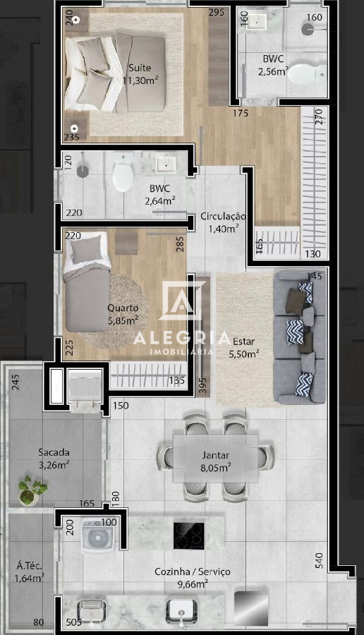 Otima oportunidade de morar no centro 02 e 03 quartos com suite em São José dos Pinhais