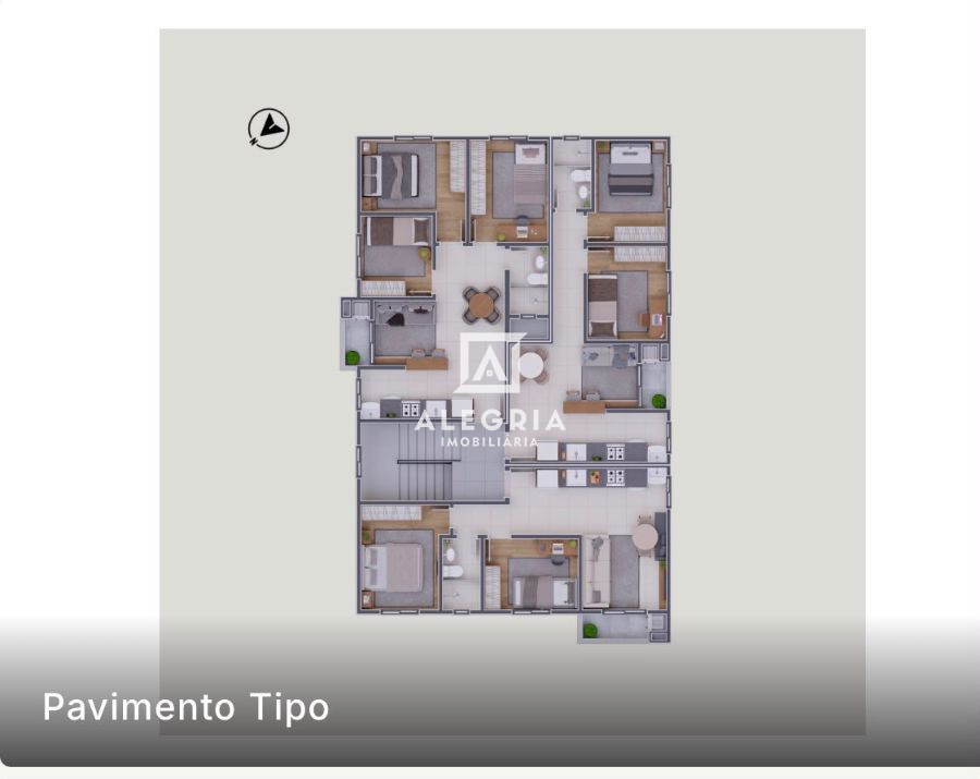 Lindo apartamento no bairro Bom Jesus em São José dos Pinhais